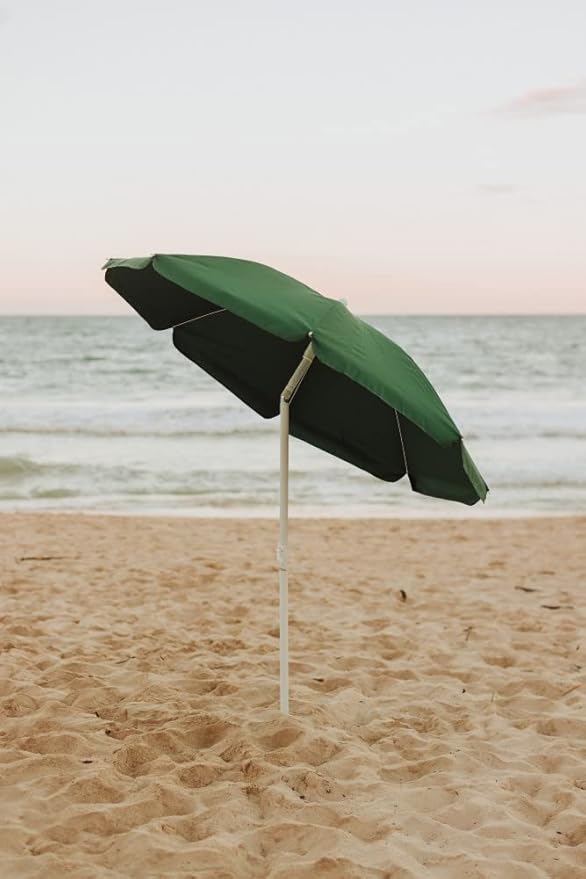 PICNIC TIME NCAA Michigan State Spartans Outdoor Canopy Sunshade Beach Umbrella 5.5' - Small Patio Umbrella - Beach Chair Umbrella