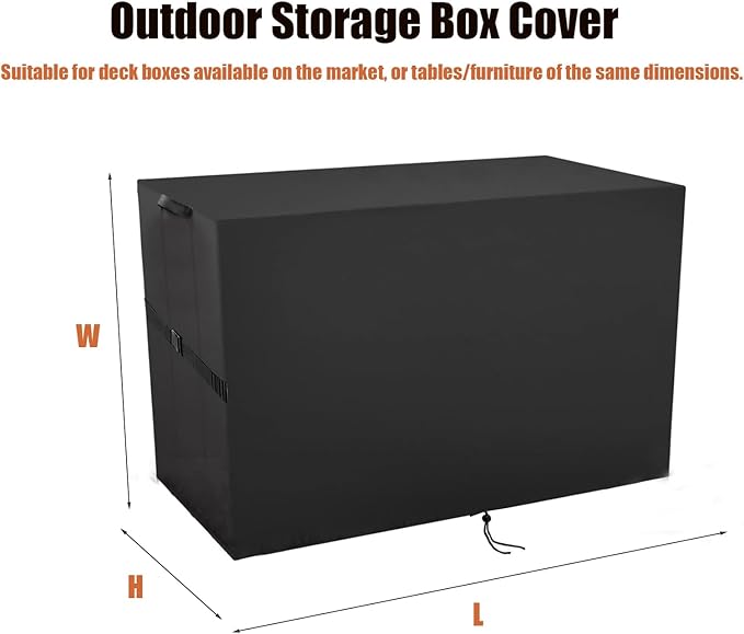 Outdoor Storage Box Cover，Waterproof Resin Storage Bin Cover Deck Box Covers-18"D x 45"W x 18"H