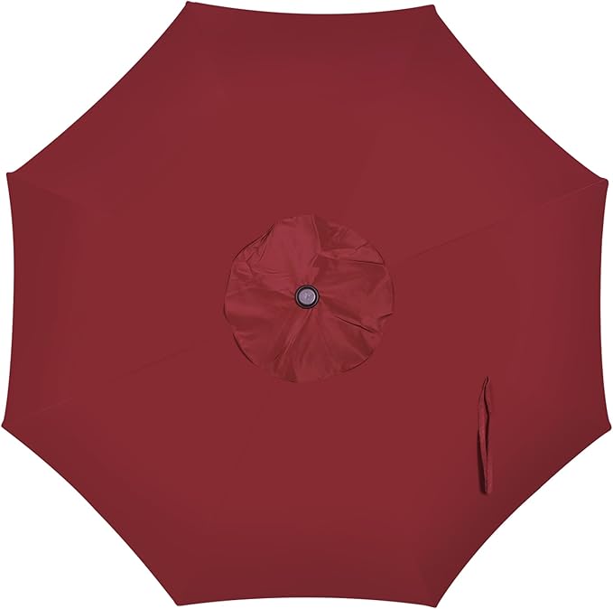 Blissun 9' Outdoor Patio Umbrella, Outdoor Table Umbrella, Yard Umbrella, Market Umbrella with 8 Sturdy Ribs, Push Button Tilt and Crank