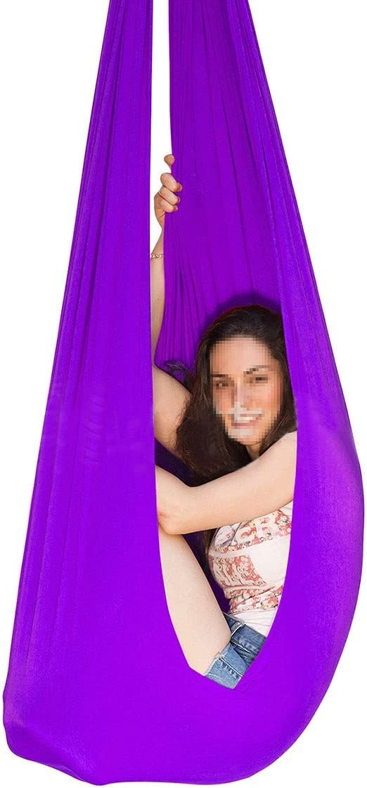 Therapy Swing for Adults Sensory Swing for Kids Indoor Outdoor Soothing Calming Snuggle Hammocks Durable Fabric Swing for Autism ADHD Aspergers