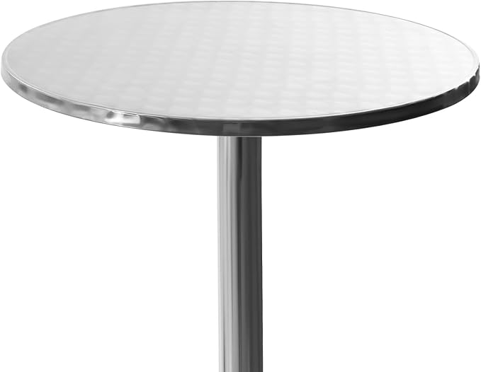 Portable Folding Round Outdoor Side Table, 23.62 Inch Aluminum Indoor-Outdoor Table Metal Patio Table for Porch Yard Balcony,132 LBS Capacity Patio Bistro Tables