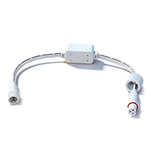 for Govee Permanent Outdoor Lights Pro Driver Module Signal Booster, Voltage Transformer Supports Up to 200ft, Compatible with H706A/H706B/H706C, IP68 Waterproof, Easy Install(White)