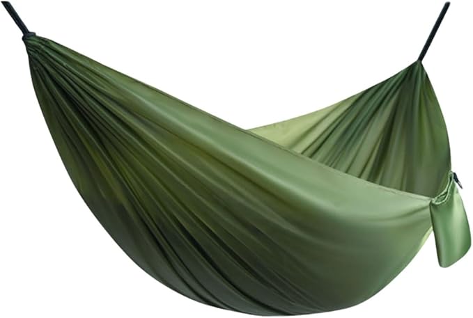 Polyester Hammock with Built-in Storage Pocket Large Space Lightweight Portable Outdoor Camping Hammock(Green)
