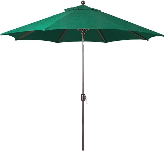 Galtech 9-Foot (Model 737) Deluxe Auto-Tilt Umbrella with Antique Bronze Frame and Sunbrella Fabric Forest Green (Includes Extended Frame Warrantee)