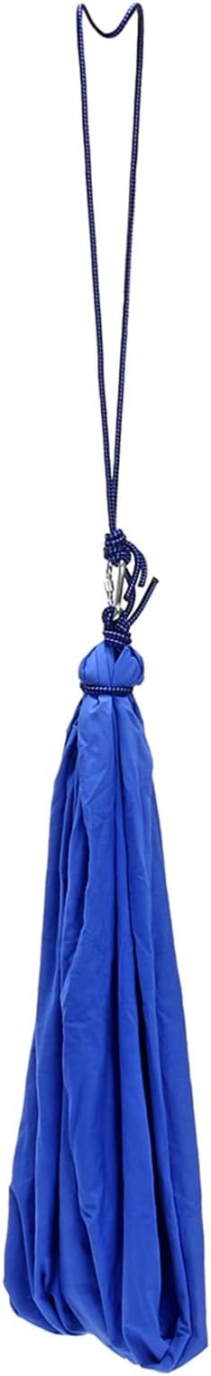 Elastic Therapy Swing Indoor Outdoor Hammock Style Sensory Hanging Chair with Carabiner Ropes 80kg Capacity (Blue)
