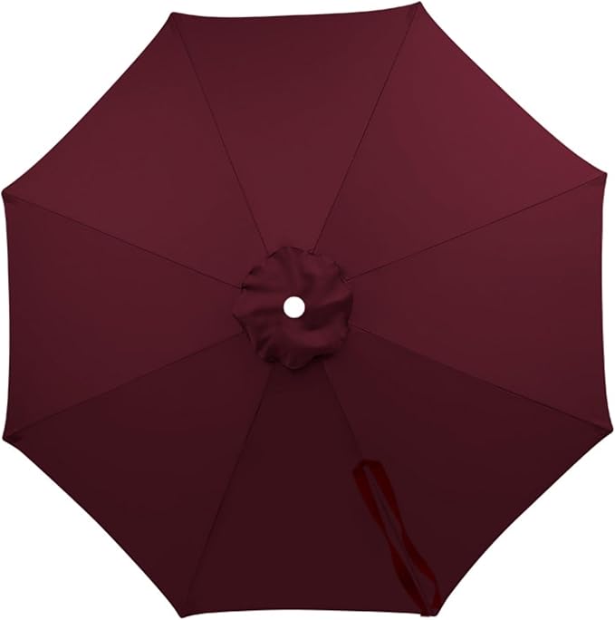 Patio Umbrella Replacement Canopy 6.6ft 7ft 8.2ft 9.2ft 9.8ft for 6/8 Ribs, Market Umbrella Top Cover, UV Protective Waterproof Polyester Fabric, Canopy Only