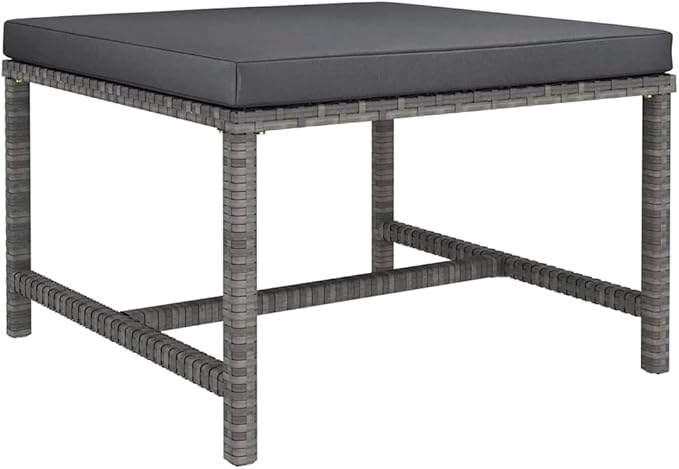 12-Piece Grey Anthracite PE Rattan Modular Patio Conversation Set 23.6" Outdoor Sectional Sofa