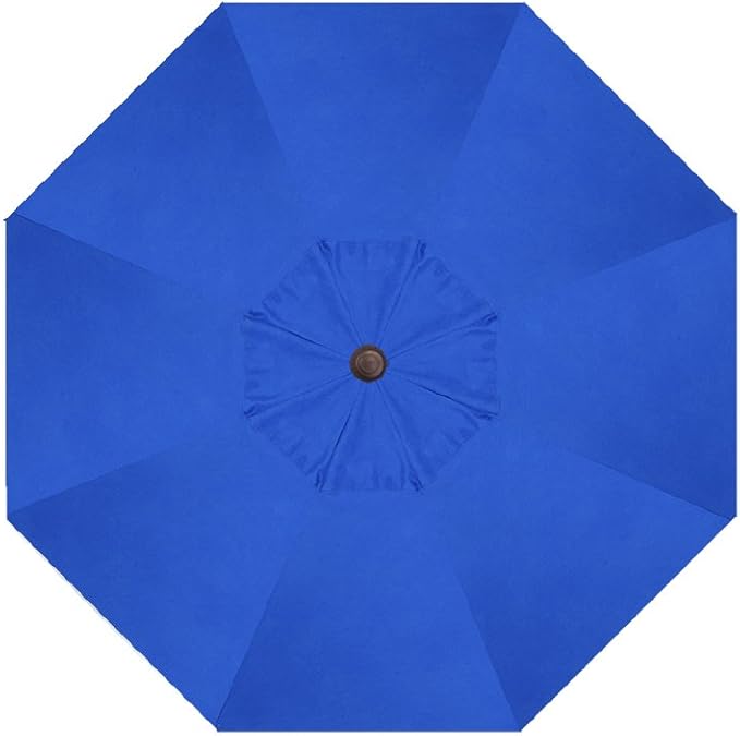 Treasure Garden 9-Foot (Model 810) Deluxe Auto-Tilt Market Umbrella with Bronze Frame and Obravia2 Fabric: Cobalt