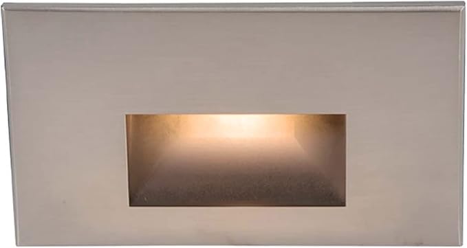 WAC Landscape Lighting, LEDme 120V LED Horizontal Indoor and Outdoor Step and Wall Light 2700K Built-in LED in Brushed Nickel