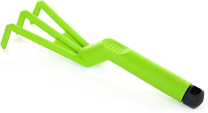 Mintra Garden Tool Set, 4-Piece Heavy Duty Gardening Tools, Includes Cultivator, Trowel, Shovel & Rake, Durable Poly Material & Non-Slip Handle, Planting, Yard Work, Landscaping – Lime Green