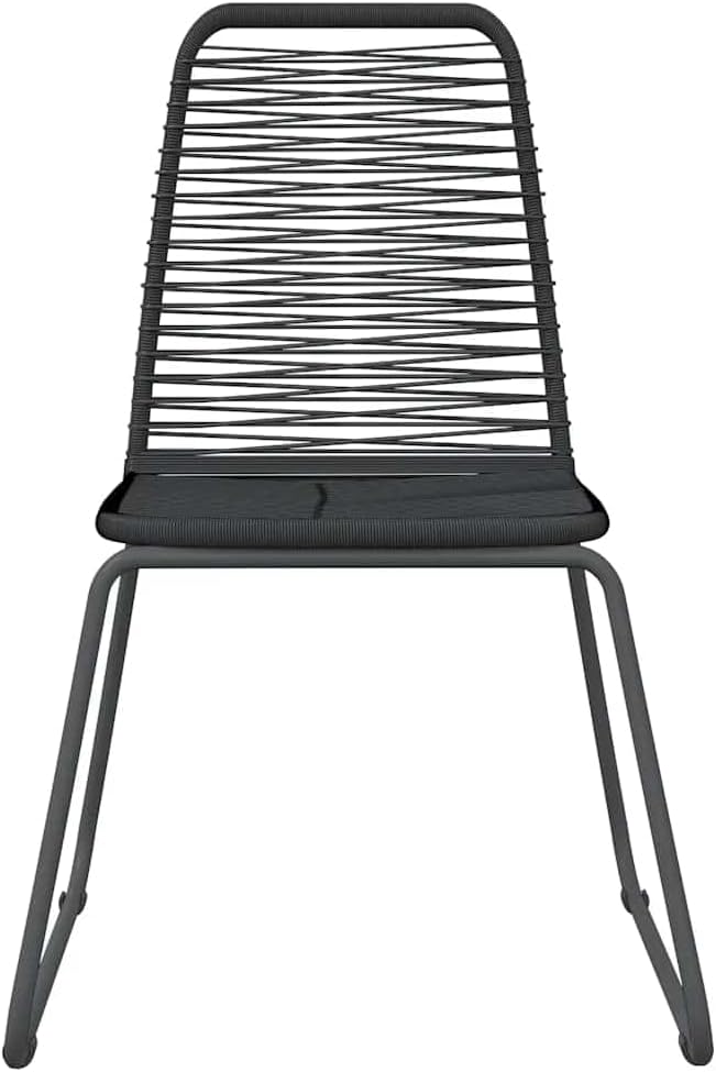 3 Piece Patio Dining Set Black Outdoor Bistro Table and Chairs with Glass Top for Garden Porch Yard Small Space, PE Rattan Wicker Dining Furniture for Backyard Balcony Deck Relaxation