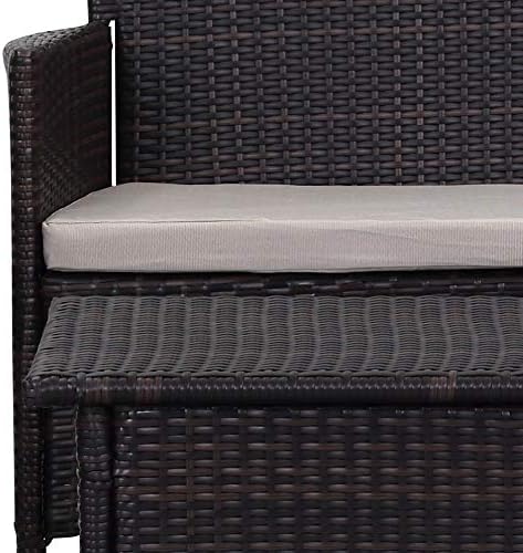 Safavieh Outdoor Collection Figueroa Brown and Sand 4-Piece Patio Set