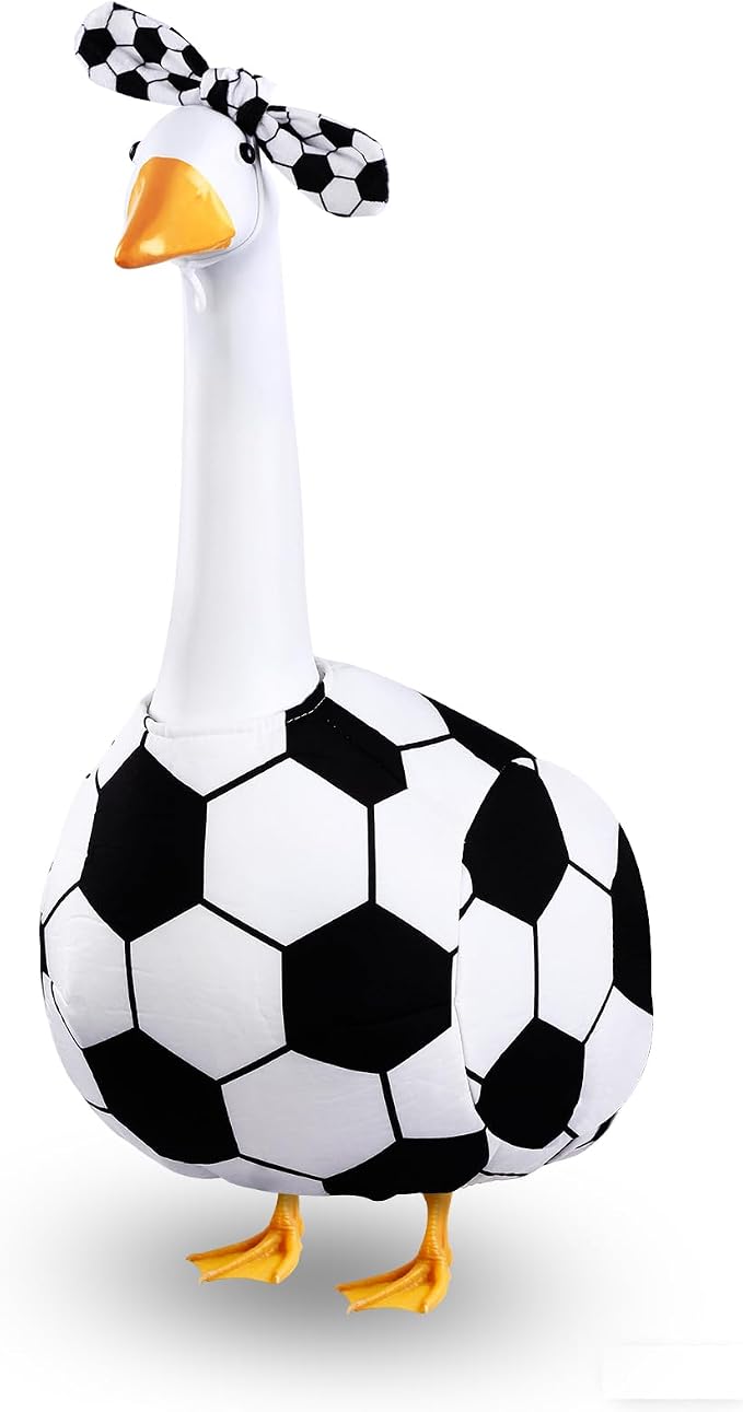 Celltestria Soccer Goose Outfits Football Porch Goose Costume 2026 World Cup Goose Clothes for 23" Geese Football Party Sport Season Outdoor Patio Yard Lawn Garden Art Decoration