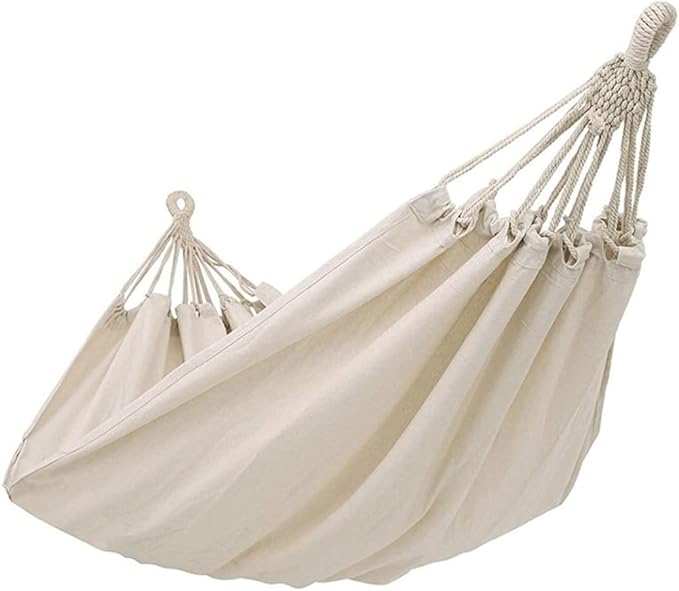 Camping Hammock Bed Camping Hammock Double Outdoor Rollover Prevention Camping Canvas Fabric Hanging Swing for Patio Hiking Hammock Swing