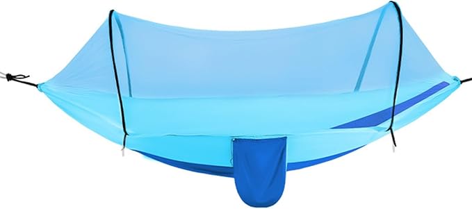 Portable Hammock, Mosquito Net for Hammockbuilt Net High Load Bearing, Perfect for Backpacking Hiking(Blue,260 * 140cm)