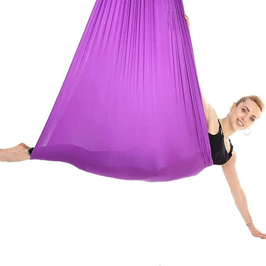 Indoor Sensory Swing Chair Adjustable Yoga Hammock Child Cuddle Swing for Kids Or Adults Autism ADHD AspergersTherapy (Color : Light Purple, Size : 150 x 280 cm)