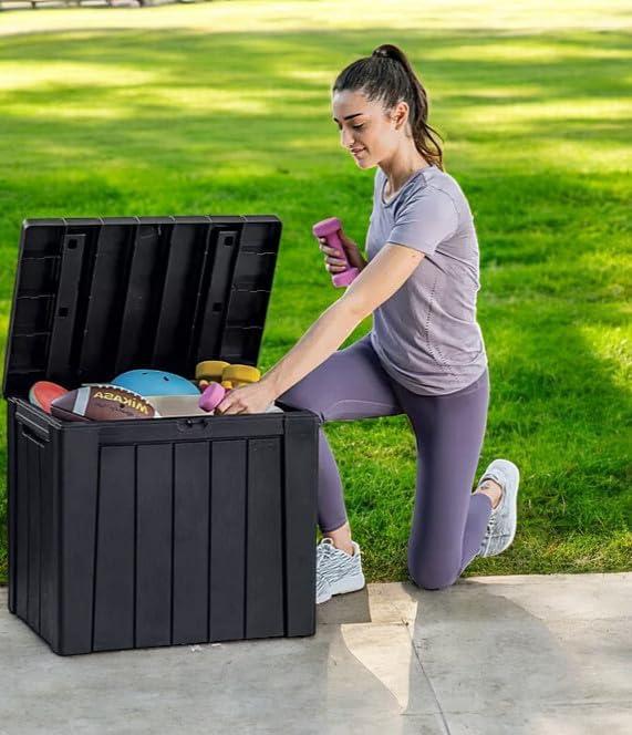 30 Gallon Deck Container,All-Weather Seamless Indoor Comfort Meets Outdoor Durability for Every Environmen (Grey)