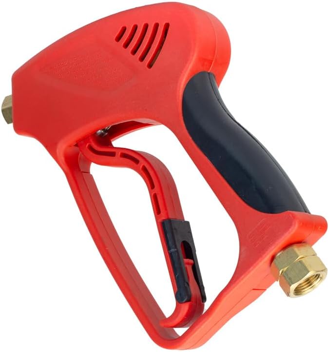 Maxshine Short Pressure Washer Gun – High-Pressure Water Handle with 1/4” Quick Connector Coupler – Power Washer Gun Compatible with Foam Cannon – Includes 3/8” Male & M22 14mm Twist Plug Connectors