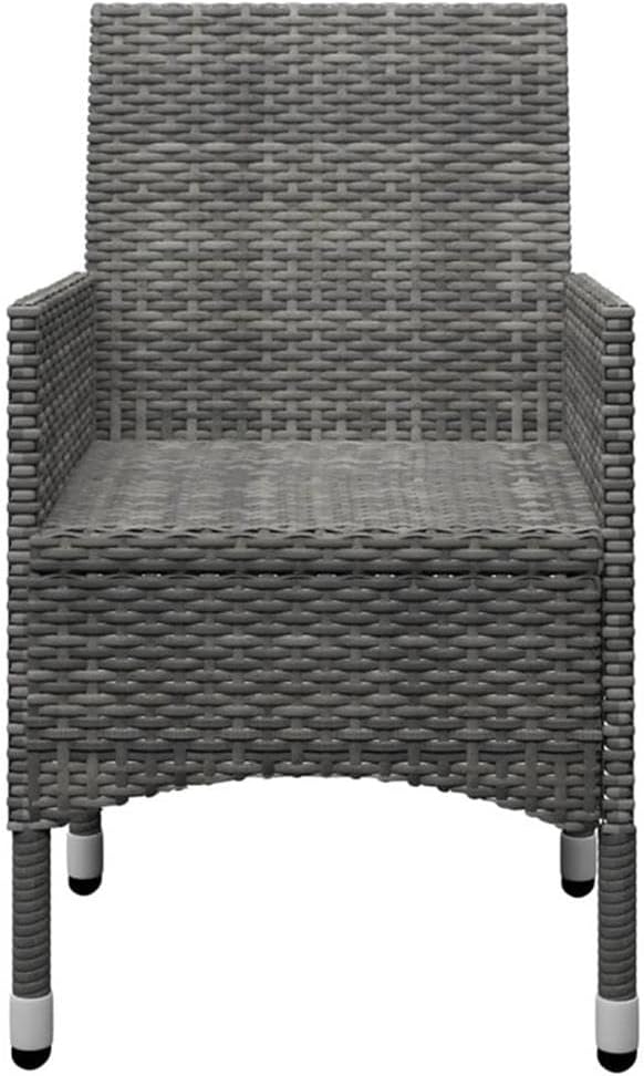 BOWERY HILL 7-Piece Solid Acacia Wood Patio Dining Set, Ergonomic Chairs with Weather-Resistant Cushions, Oiled Gray Finish, Durable Metal Frame for Outdoor Garden or Patio Dining, Seats 6