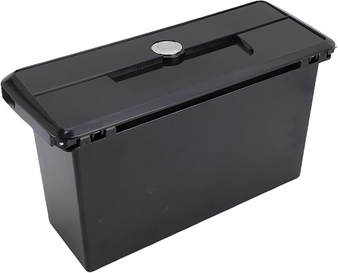 Marine Deck Storage Box, ABS Lockable Glove Compartment with Cup Holder for Boats and Yachts –, Boat Storage Box (Black)