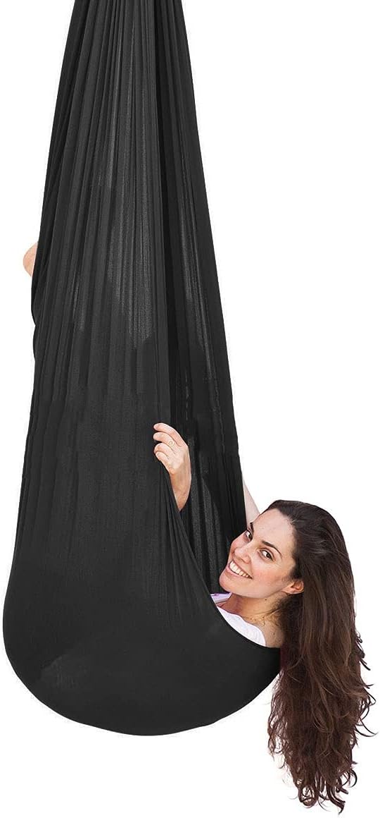 Sensory Swing for Adults Kids Indoor Therapy Swing Outdoor Calming Cuddle Snuggle Hammock Adjustable Durable Fabric Compression Swing for Autism ADHD Aspergers