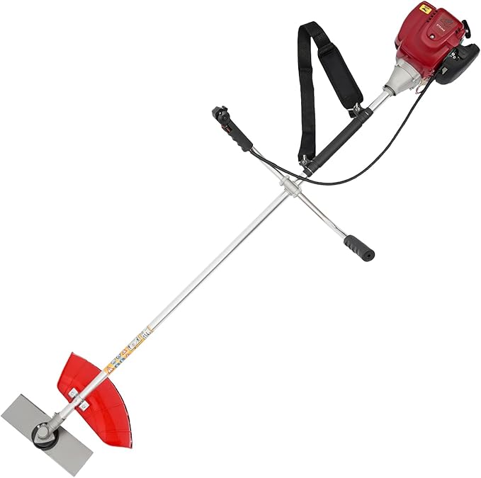 35.8CC 2 in1 Gas Powered Brush Cutter,1.3-1.4HP 4-Stroke Engine Grass Trimmer/Edger, Handhold Lawn Mower for Garden Edging & Lawn Care, 5000-7000RPM