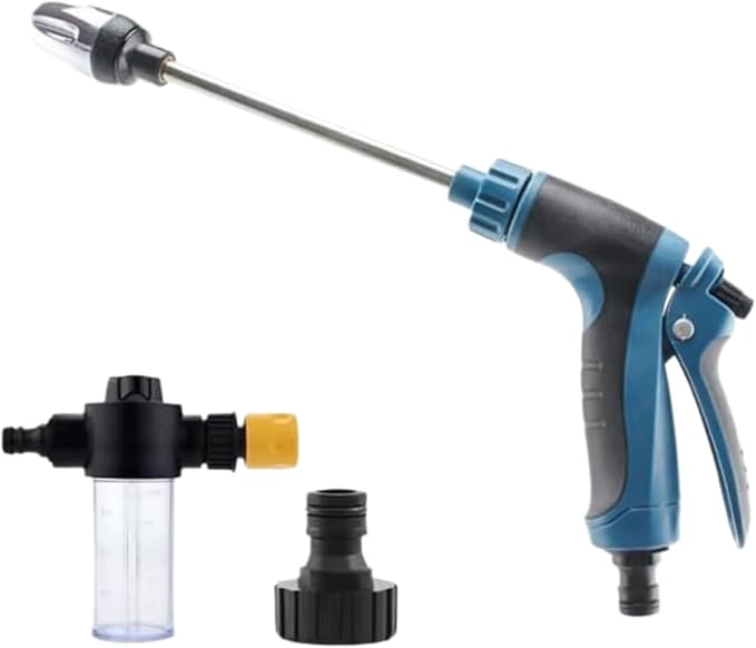 Hose Hawk Pressure Washer, Hosehawk Pro Multi Function High Pressure Water Jet with 360° Rotating Nozzle, 3 Spray Modes (Blu-2)