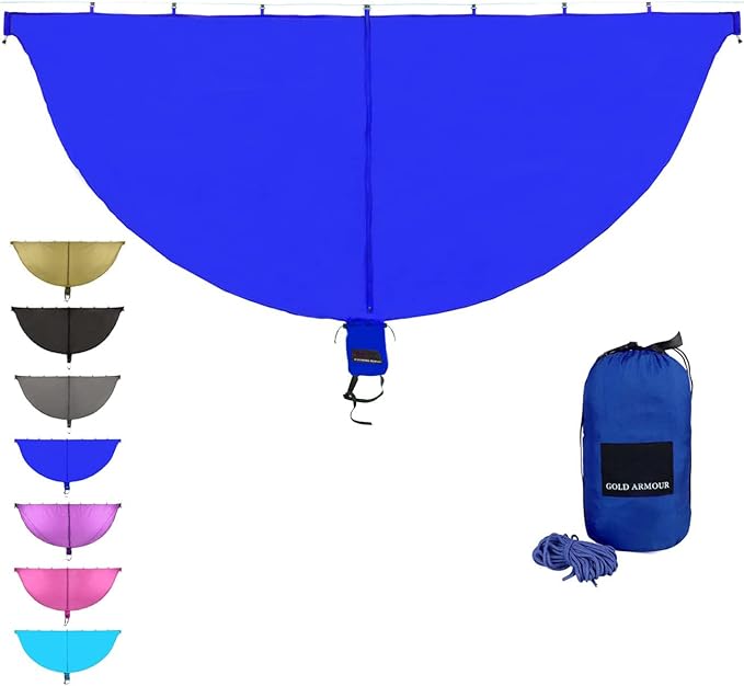 Gold Armour Hammock Bug Net, Mosquito Net Bugs - Premium Mesh Netting, Guardian of No See Um and Insects - Perfect Equipment Gear Accessories for Your Double Hammocks and Single Hammock (Blue)