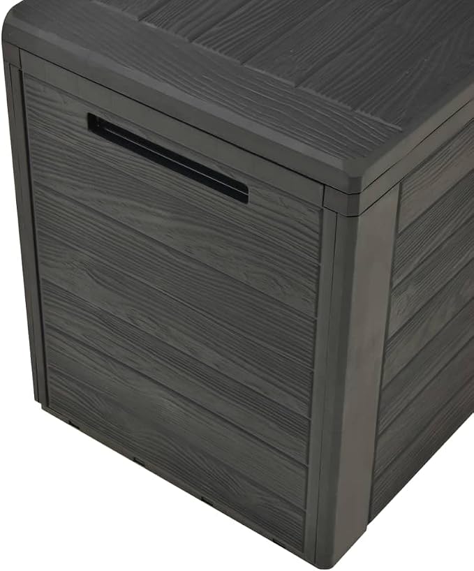 Deck Box Large Outdoor Storage for Patio Furniture, PP Garden Tools, Pool Supplies,Outdoor Backyard Patio Storage Deck Box Container, Anthracite 38.7"x17.3"x21.7"