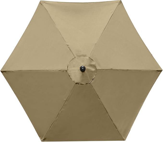 10 Feet Patio Umbrella Replacement Canopy for 6 Ribs, Market Umbrella Top, Yard Table Umbrella Top Cover,Universal Strong and Thick Umbrella Canopy,Canopy Only