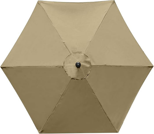 10 Feet Patio Umbrella Replacement Canopy for 6 Ribs, Market Umbrella Top, Yard Table Umbrella Top Cover,Universal Strong and Thick Umbrella Canopy,Canopy Only