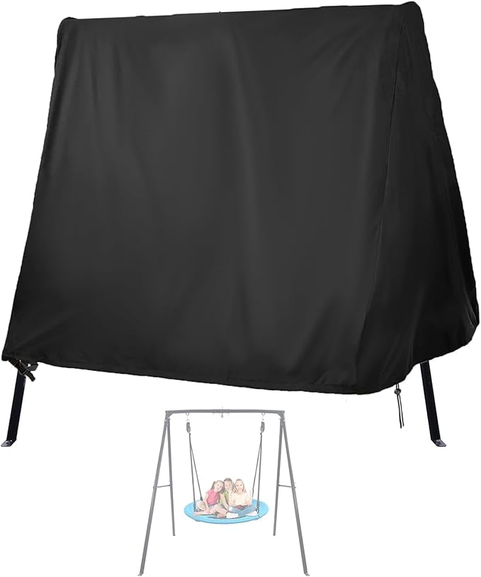Kasla Outdoor Swing Cover, Waterproof and Heavy-Duty, Cover for Patio A Frame Swing Set & Porch Glider Hammock & Porch Swing Stand - 81" Lx57 Wx70 H