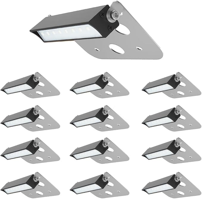 JESLED 4 Inch Retaining Wall Lights 3W LED Hardscape Lighting 12V-24V Low Voltage Step Lights 4000K Nature White Waterproof Outdoor Landscape Lighting for Patio Walls Stairs,12Pack