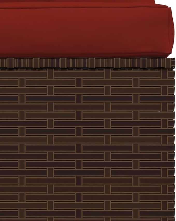4-Seater Sofa with Cushions,Patio Lounge Set,Outdoor Patio Furniture,Conversation Furniture,Patio Furniture Sets,for Terrace,Garden,Backyard,Brown Poly Rattan