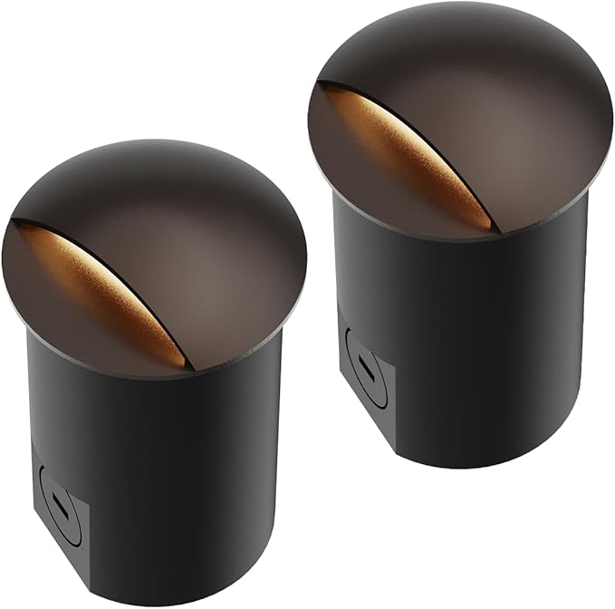 GOODSMANN Landscape Lighting 2PK Well Lights Low Voltage 5 Watt LED 150 Lumen 12V AC In-Ground Lights 3000K Warm White