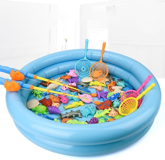 Garneck 2 Sets Inflatable Baby Swimming Pool, Kids Round Swimming Pool with Pump, Small Inflatable for Indoor Outdoor Play