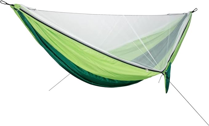 Ultralight Travel Hammock with Mosquito Net, Portable Outdoor Double Hammock with Tree Straps, Parachute Nylon Hammock Swing, for Travel Beach Patio (Color : G, Size : 290x140cm)