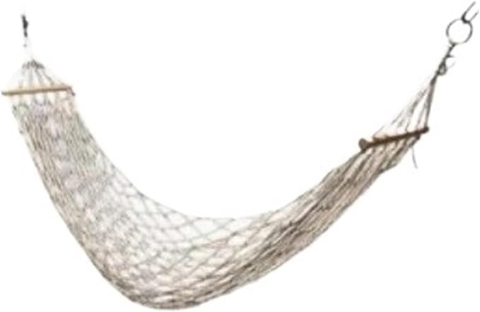 1Pcs Anti-Turnover Cotton Mesh Hammock Outdoor Camping Short Stick Leisure Pocket(Red)