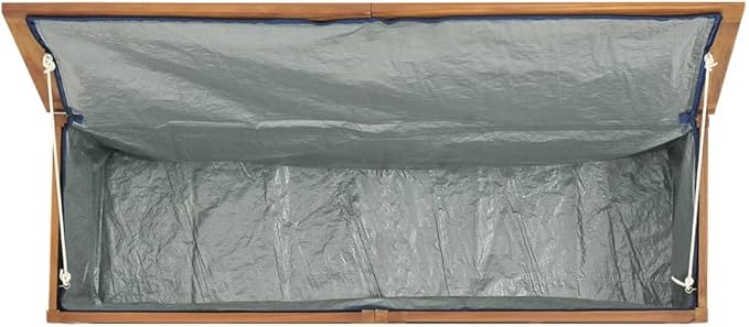 Solid Wood Outdoor Storage Bench,Solid Teak Wood Garden Deck Box Patio Storage Box with Liftable Top Outdoor Wooden Storage Container for Patio,Backyard,Poolside, 59.1"x19.7"x21.7" -AA
