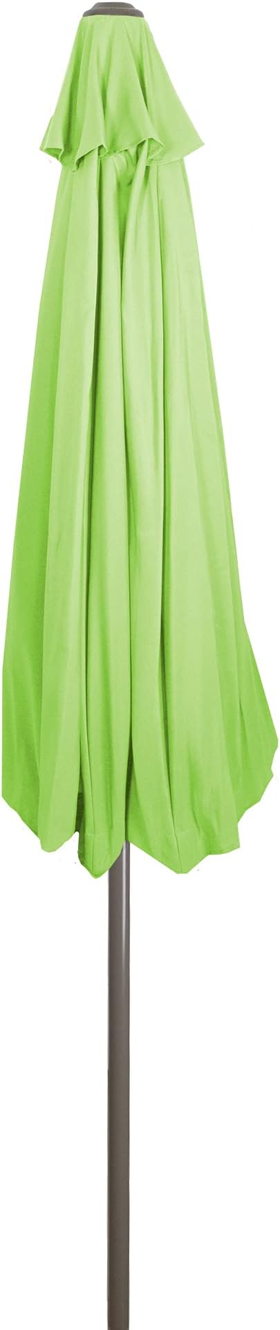 Northlight 9ft Outdoor Patio Market Umbrella with Hand Crank and Tilt, Lime Green