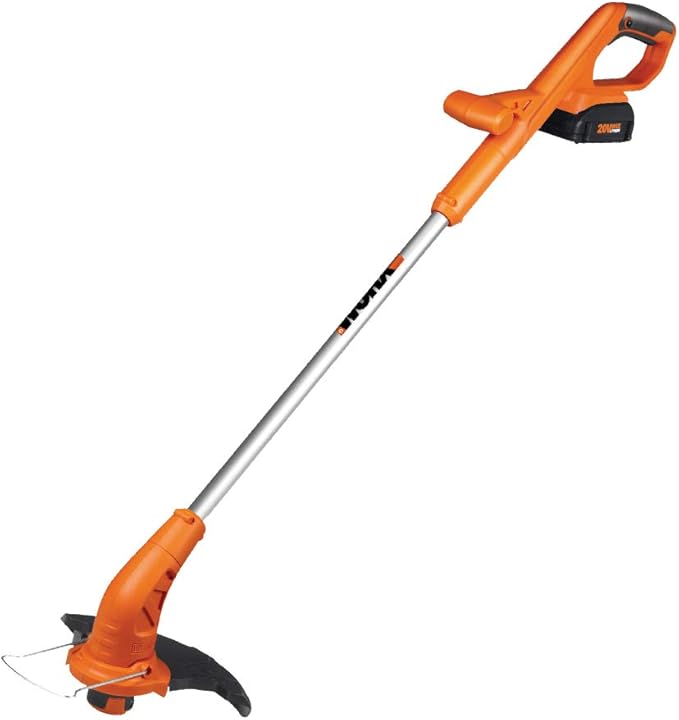 Worx String Trimmer Cordless & Edger 20V 10" - 12" Weed Trimmer PowerShare + WORX WA0047 4-Pack String Trimmer Replacement Line, Orange