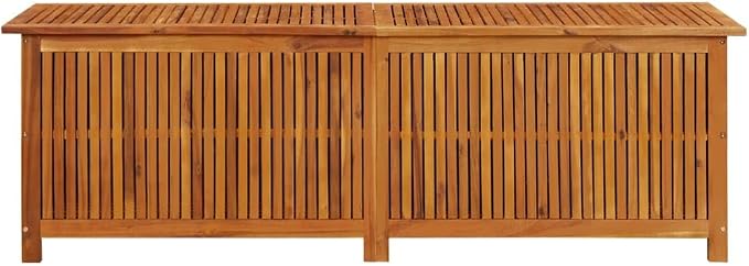 Patio Storage Box Outdoor Solid Acacia Wood Deck Box Wooden Outdoor Storage Organization Box with Lid Storage Bench and Waterproof Lining for Garden,Patio,Backyard,68.9"x19.7"x22.8" -AA
