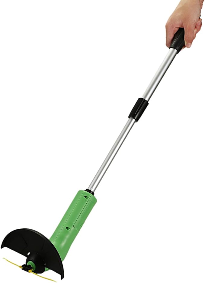 Grass Trimmer Cordless Lawn Garden Edging Decor Tool Works with Standard Zip Ties, green