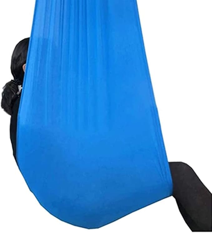 Indoor Therapy Snuggle Swing Hammocks Cuddle Hammock for Kids Child and Teens More Special Needs for Autism, ADHD, Aspergers and Sensory Integration Outdoor (Color : Blue, Size : 100 x 280 cm)