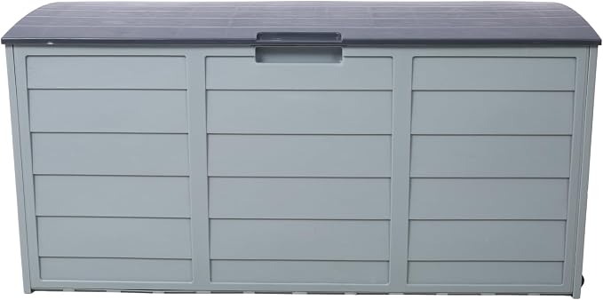 75 Gallon Resin Deck Box for Outdoor Storage Plastic Gray