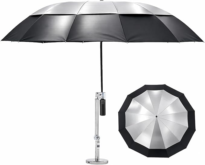 Magnetic Umbrella with Base Kit, Folding HVAC Umbrella with Magnetic Base & Clamp, Stay Cool and Dry for Rooftop & Construction