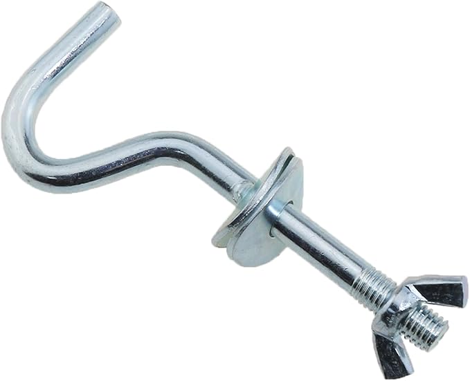 Heyous 2PCS Galvanised Iron Heavy Duty Replacement Hook Bracket Diameter 3/8 inch Hammock Accessories Hammock Hooks Suitable for Indoor and Outdoor Hammocks