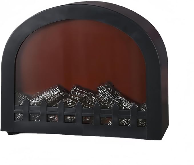 Simulated LED Fireplace Lantern USB & Battery Powered Flameless Light with Simulation Flame Table Decorative Lamp Mini Fireplace Ornament for Cozy Home Decor Free Standing Electric Log Burner