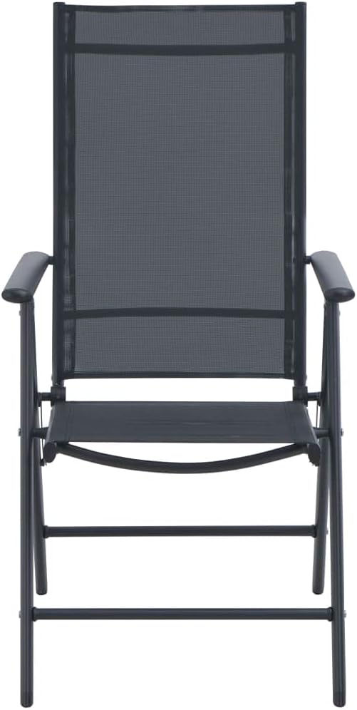 5 Piece Patio Dining Set, Patio Conversation Set Outdoor Lounge Sets Front Porch Furniture Outdoor Sofa Sets for Piazza Negotiation Area Exhibition Poolside Aluminum and Textilene Black