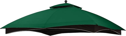 MASTERCANOPY Replacement Canopy Top for Lowe's Allen Roth 10x12 Gazebo #GF-12S004B-1 (Forest Green,Polyester)